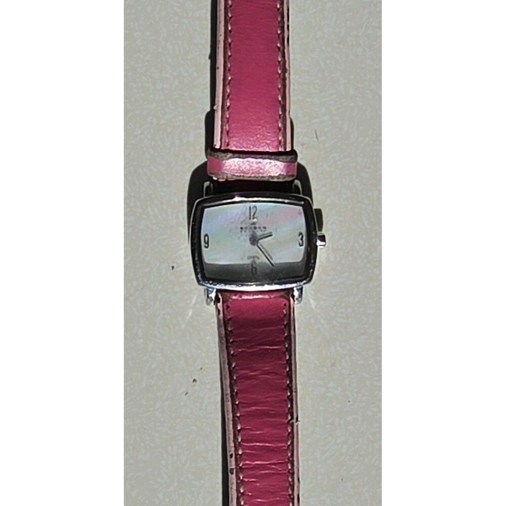 Skagen Denmark Women's Watch 330SSLPP Quartz Silver Dial Pink Leather Band